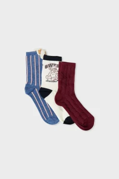 ETAM Accesorios|Calcetines acanalados con motivos AZUL