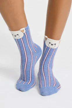 ETAM Accesorios|Calcetines acanalados con motivos AZUL
