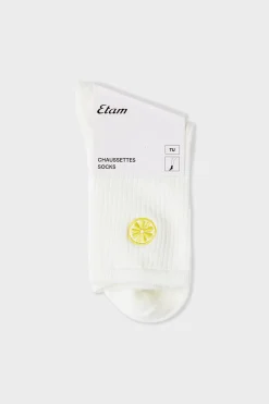 ETAM Calcetines|Medias Y Calcetines|Calcetines acanalados con algodón y estampado de sol crudo