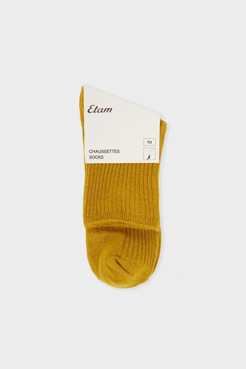 ETAM Calcetines|Medias Y Calcetines|Calcetines brillantes con algodón AMARILLO ÁCIDO