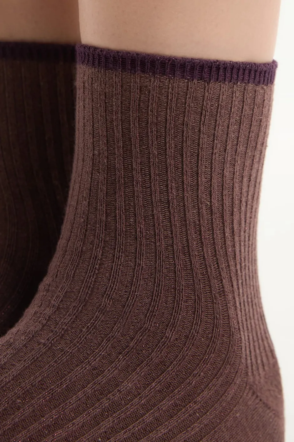 ETAM Calcetines|Medias Y Calcetines|Calcetines brillantes con algodón CHOCOLATE