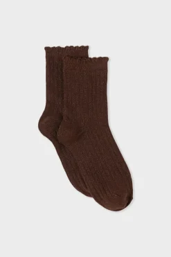 ETAM Calcetines|Medias Y Calcetines|Calcetines brillantes con algodón MARR&Oacute;N