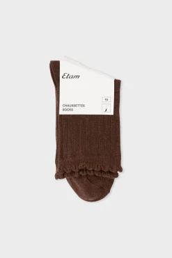 ETAM Calcetines|Medias Y Calcetines|Calcetines brillantes con algodón MARRÓN