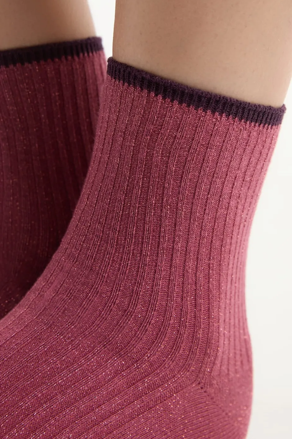 ETAM Calcetines|Medias Y Calcetines|Calcetines brillantes con algodón BLUSH