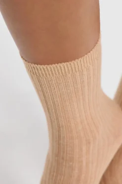 ETAM Calcetines|Medias Y Calcetines|Calcetines con efecto acanalado BEIGE