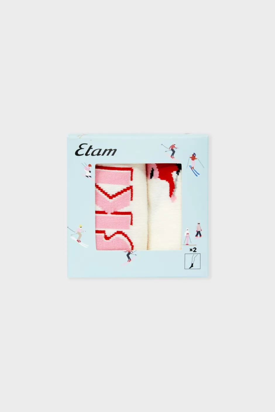 ETAM Accesorios|Calcetines con letras de algodón CRUDO