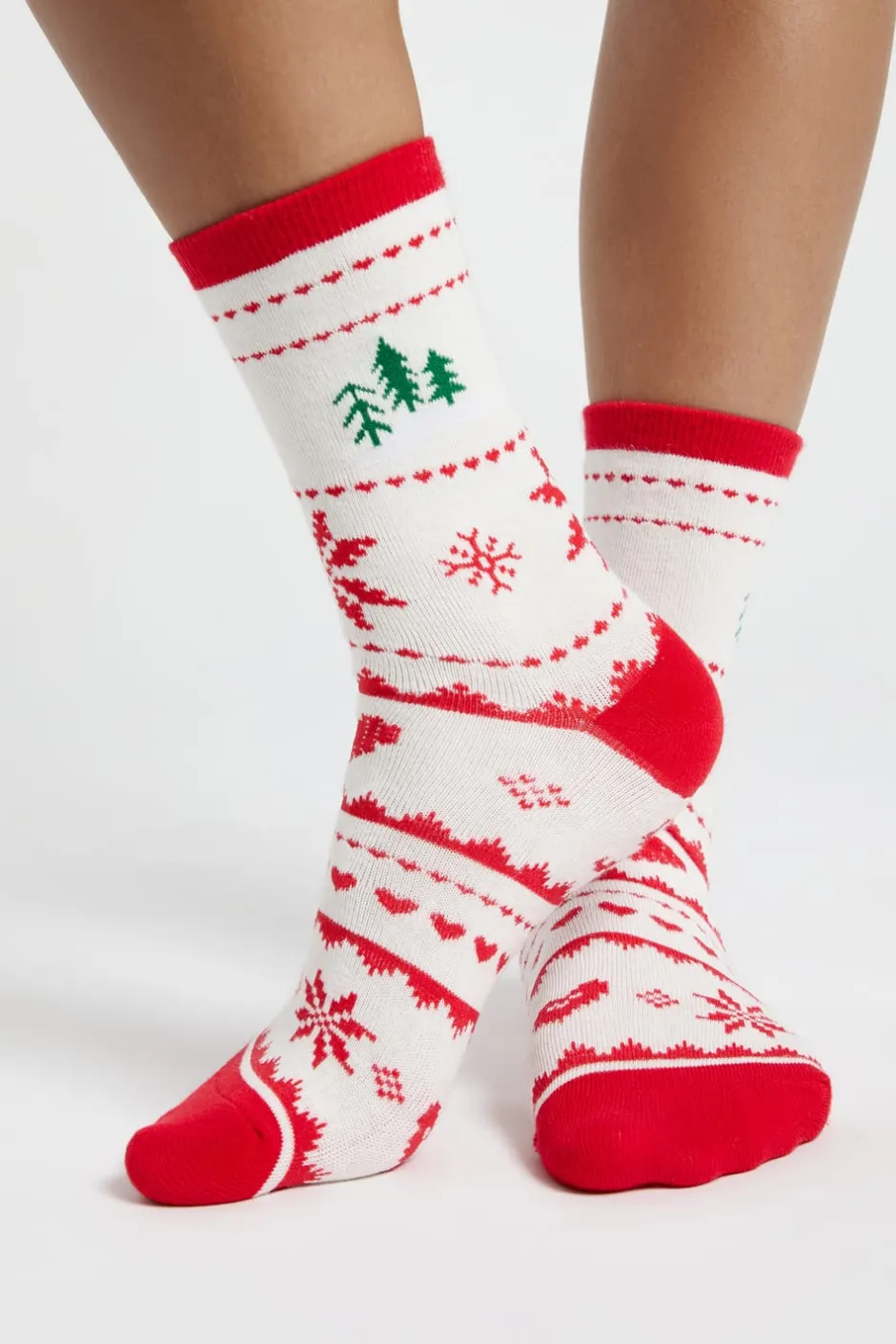 ETAM Accesorios|Calcetines con motivos de punto fino CRUDO