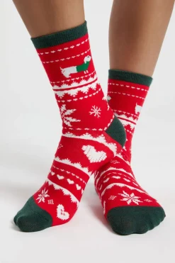 ETAM Accesorios|Calcetines con motivos de punto fino ROJO