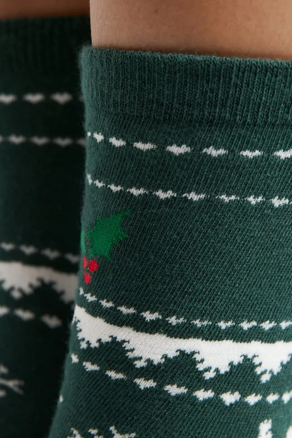 ETAM Accesorios|Calcetines con motivos de punto fino VERDE