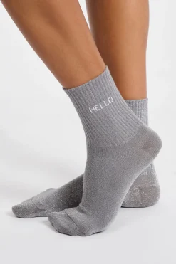 ETAM Calcetines|Medias Y Calcetines|Calcetines irisados con letras GRIS