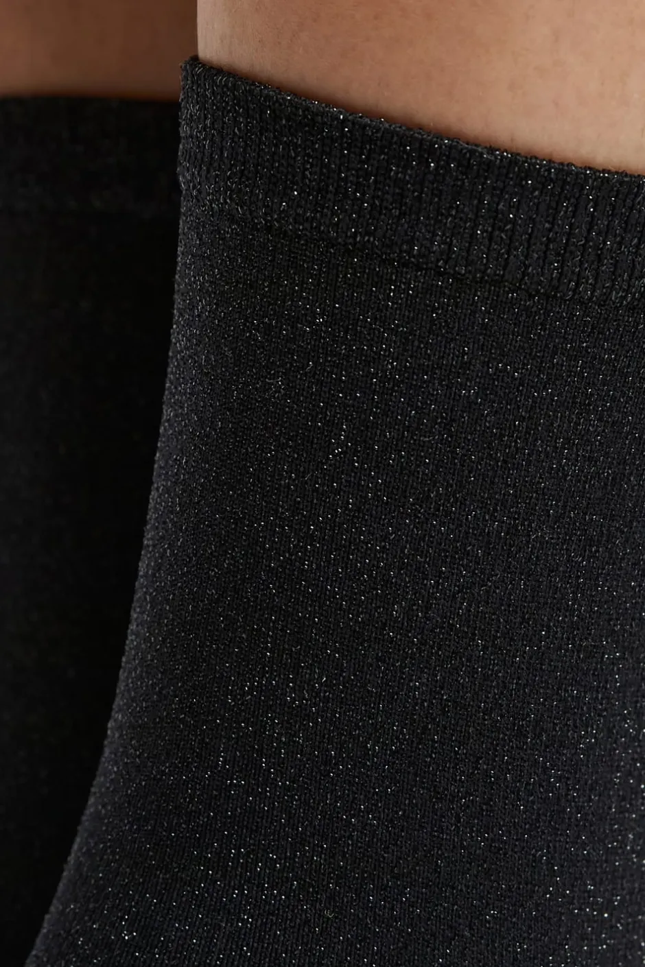 ETAM Calcetines|Medias Y Calcetines|Calcetines tejido brillantes NEGRO
