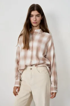 ETAM Camisas Fluidas|Camisas Chic|Camisa a cuadros MALVA