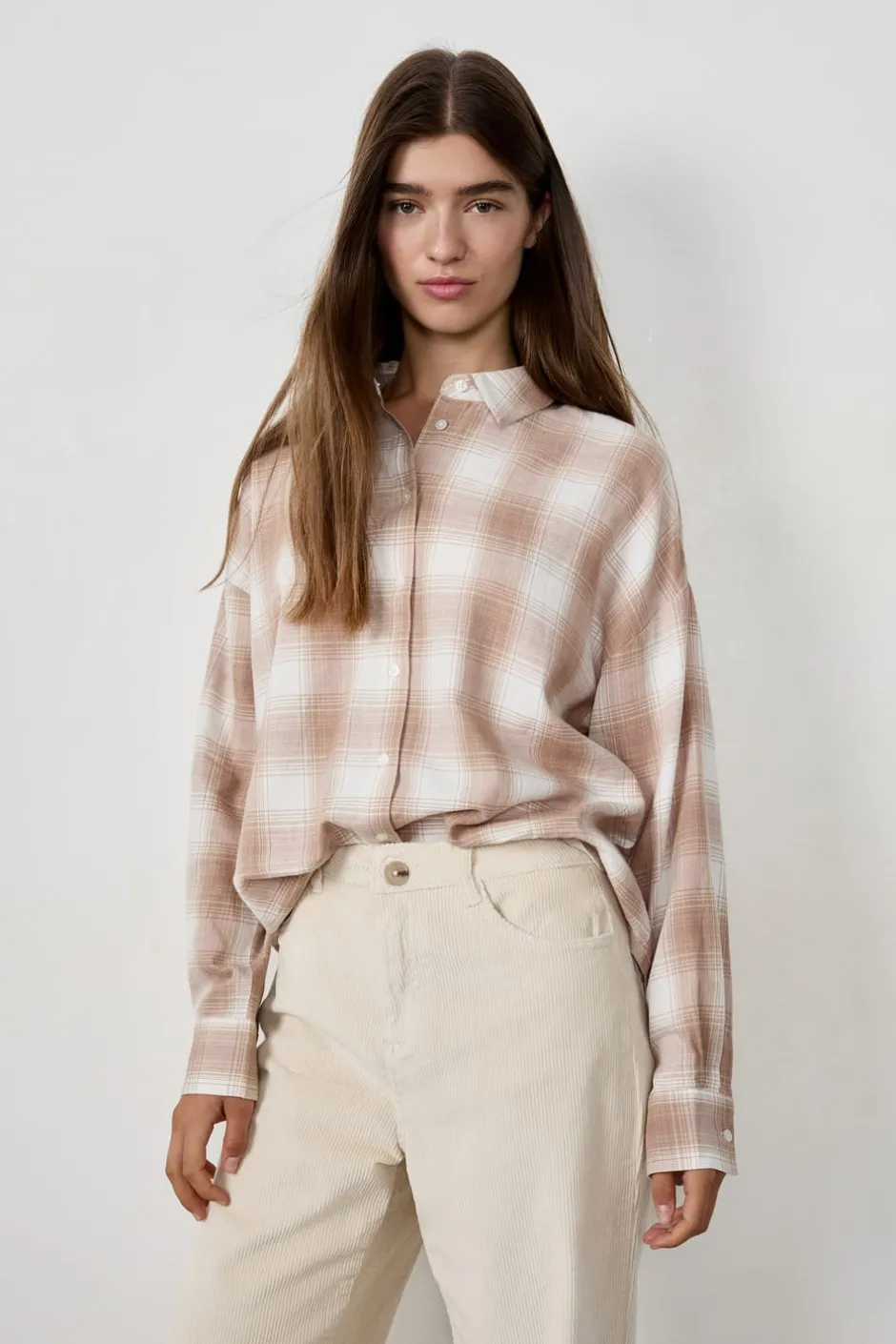 ETAM Camisas Fluidas|Camisas Chic|Camisa a cuadros MALVA