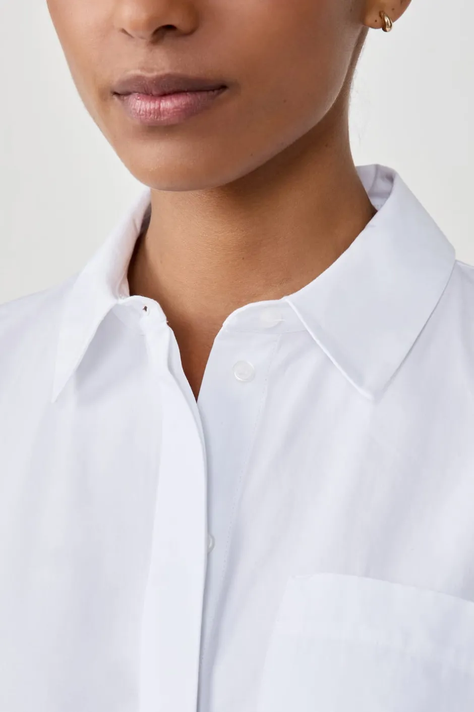 ETAM Camisas Fluidas|Camisas Chic|Camisa corta de manga corta BLANCO