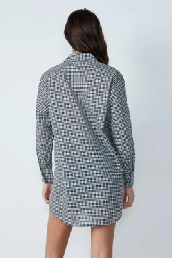 ETAM Camisones Con Manga|Los Pijamas Más Responsables|Camisa de algodón ESTAMPADO FONDO BLANCO
