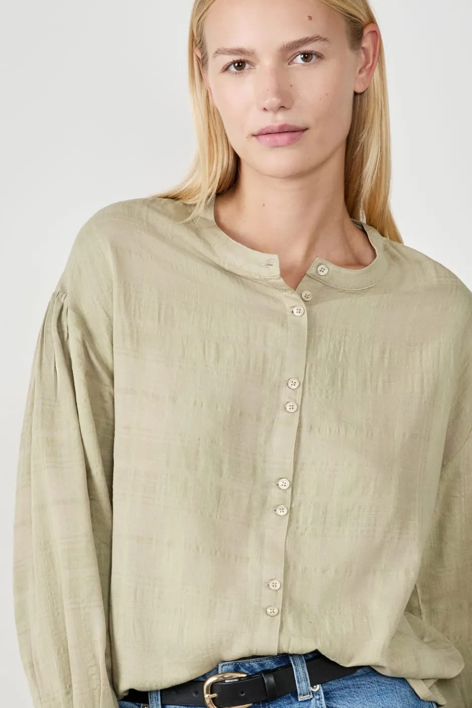 ETAM Camisas Fluidas|Camisas Chic|Camisa de manga larga ARGILE