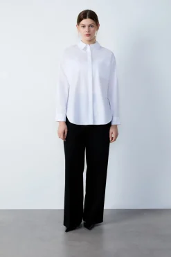 ETAM Camisas Fluidas|Camisas|Camisa de manga larga BLANCO