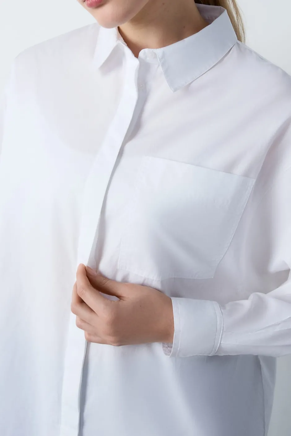 ETAM Camisas Fluidas|Camisas|Camisa de manga larga BLANCO