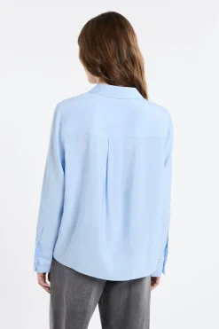 ETAM Camisas Fluidas|Camisas Clásicas|Camisa de manga larga AZUL