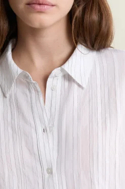 ETAM Camisas Y Blusas Estampadas|Camisas Fluidas|Camisa de manga larga BLANCO