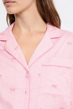 ETAM Los Pijamas Más Responsables|Partes De Arriba De Pijama|Camisa de pijama de algodón estampada ROSA