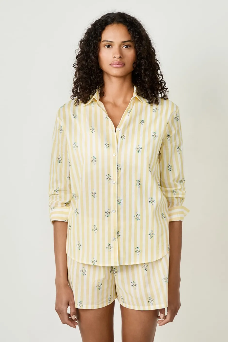 ETAM Partes De Arriba De Pijama|Camisa de pijama de algodón estampada AMARILLO