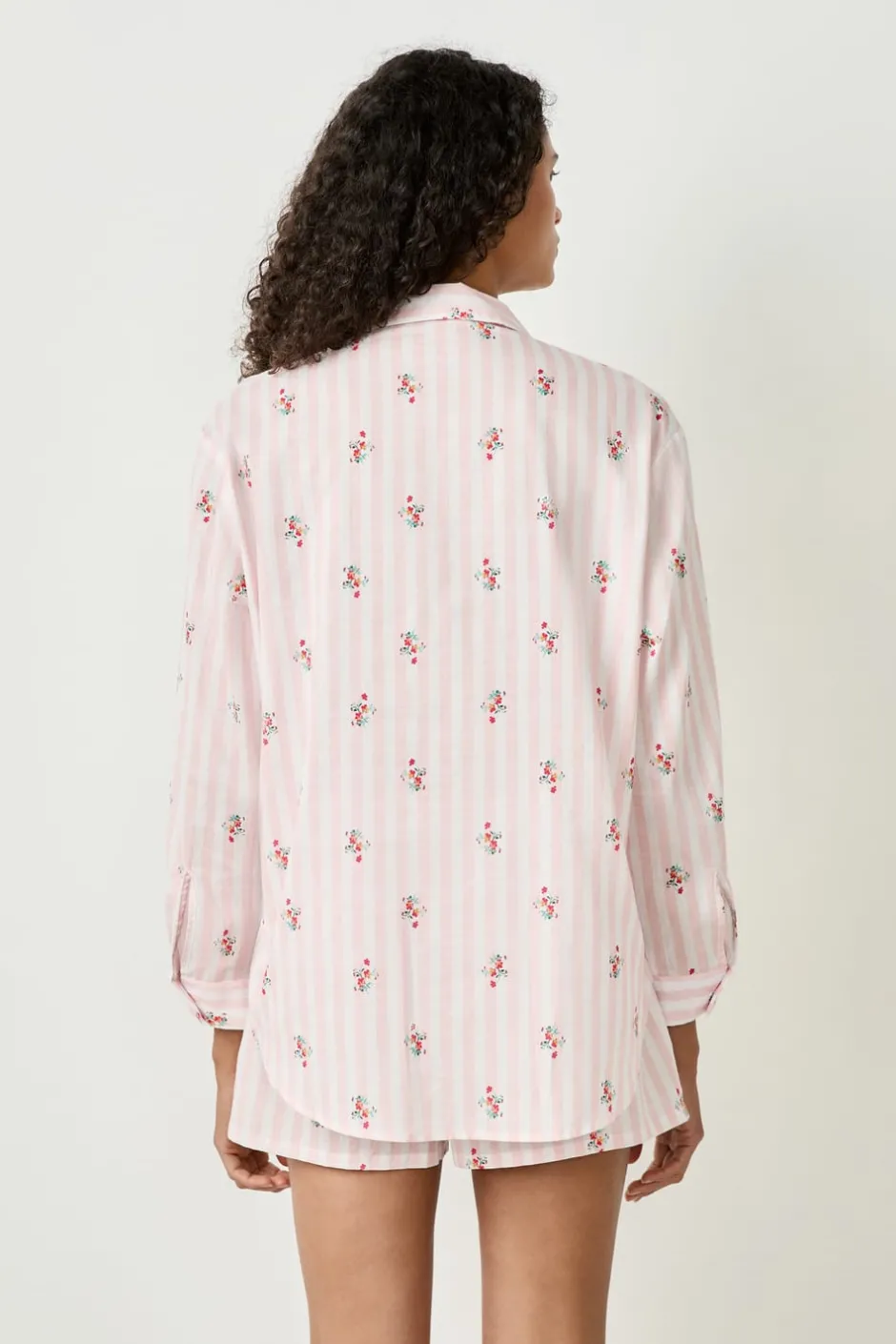 ETAM Partes De Arriba De Pijama|Camisa de pijama de algodón estampada ROSA CLARO