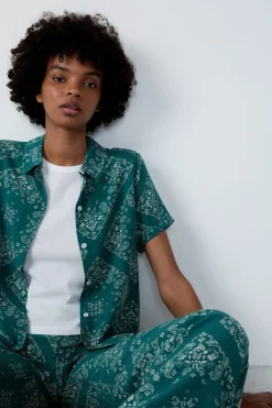 ETAM Partes De Arriba De Pijama|Los Pijamas Más Responsables|Camisa de pijama estampada de manga corta KAKI