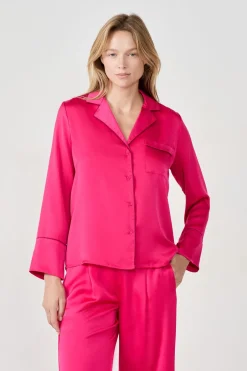 ETAM Partes De Arriba De Pijama|Camisa de pijama satinada PETUNIA