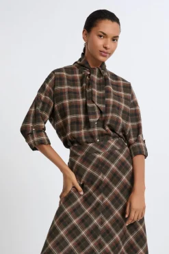 ETAM Camisas Fluidas|Camisas Chic|Camisa estampada de algodón HENNA