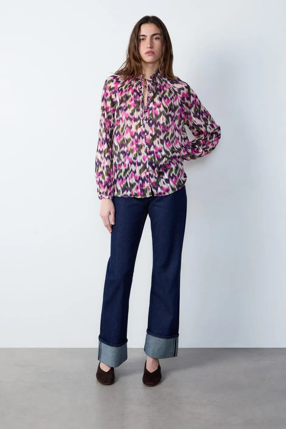 ETAM Camisas Y Blusas Estampadas|Camisas Fluidas|Camisa fluida estampada MULTICOLOR
