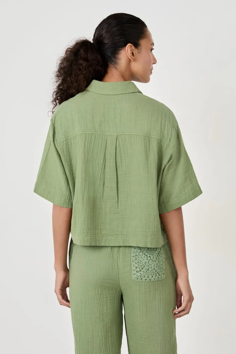 ETAM Partes De Arriba De Pijama|Los Pijamas Más Responsables|Camisa manga corta 100% algodón VERDE
