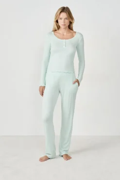 ETAM Partes De Arriba De Pijama|Los Pijamas Más Responsables|Camiseta de pijama CELADÓN