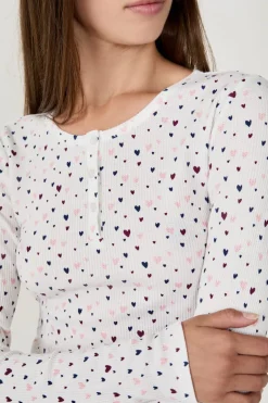 ETAM Partes De Arriba De Pijama|Los Pijamas Más Responsables|Camiseta de pijama con estampado de corazones MULTICOLOR