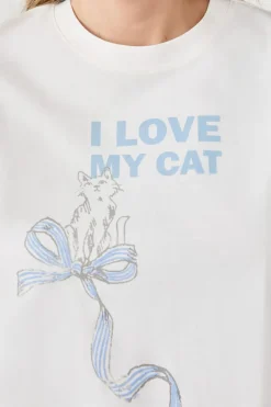 ETAM Partes De Arriba De Pijama|Los Pijamas Más Responsables|Camiseta de pijama estampada BLANCO