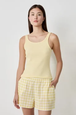ETAM Partes De Arriba De Pijama|Los Pijamas Más Responsables|Camiseta de tirantes de algodón AMARILLO