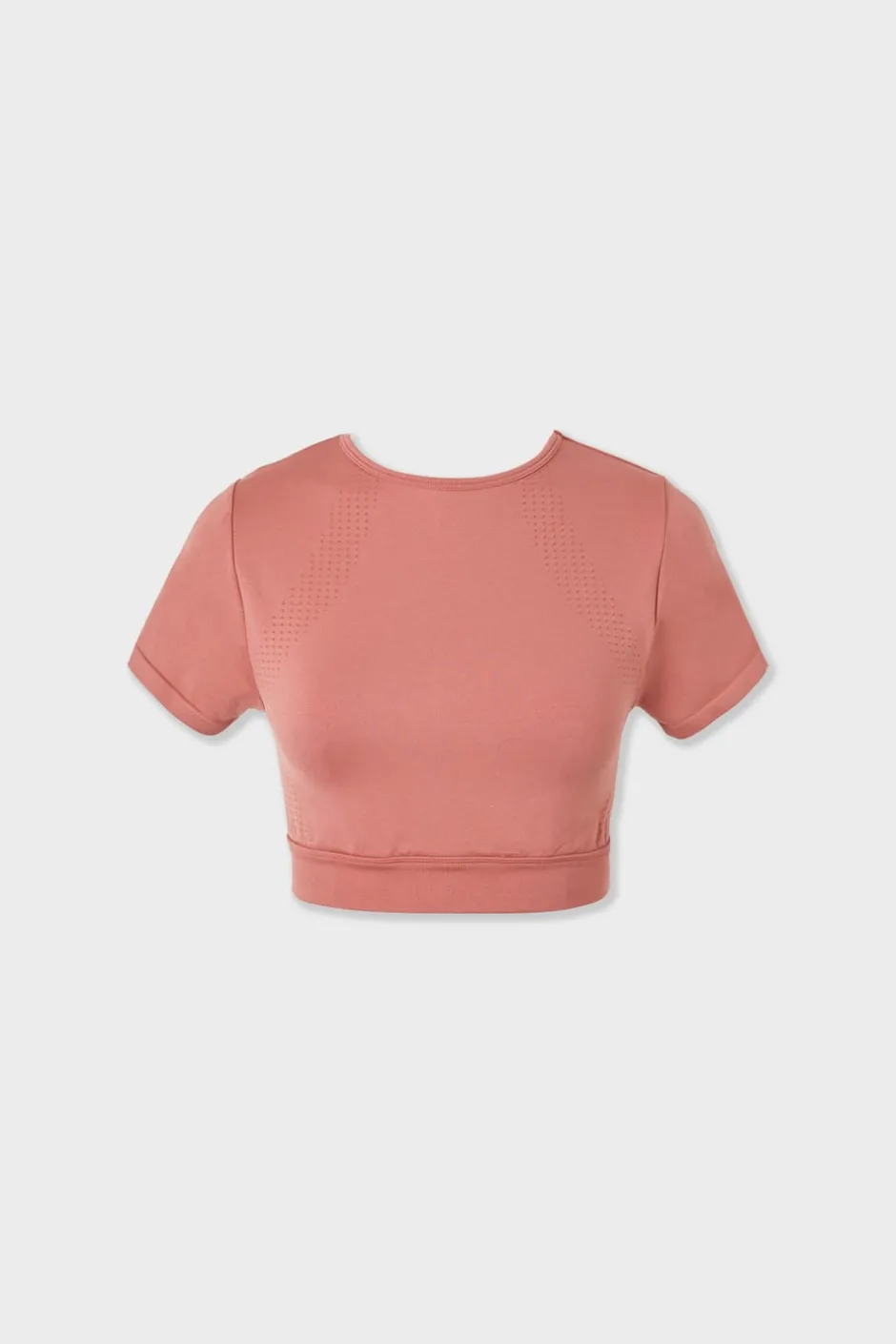 ETAM Tops Deporte|Braguitas Deportivas|Camiseta deportiva de manga corta 2 en 1 ROSA EMPOLVADO