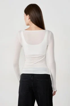 ETAM Manga Larga|Camisetas|Camiseta escote barco BEIGE