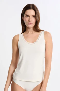 ETAM Colección Térmica|Pijamas Esenciales|Camiseta interior de tejido térmico CRUDO