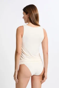 ETAM Colección Térmica|Pijamas Esenciales|Camiseta interior de tejido térmico CRUDO