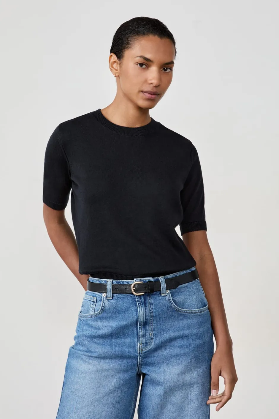 ETAM Cuello Redondo|Jerséis|Camiseta manga corta cuello redondo NEGRO