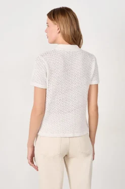 ETAM Manga Corta|Camisetas|Camiseta polo manga corta BLANCO ROTO