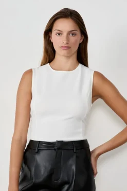 ETAM Cuello Redondo|Camiseta sin mangas BLANCO