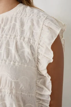 ETAM Cuello Redondo|Camiseta sin mangas ECRU