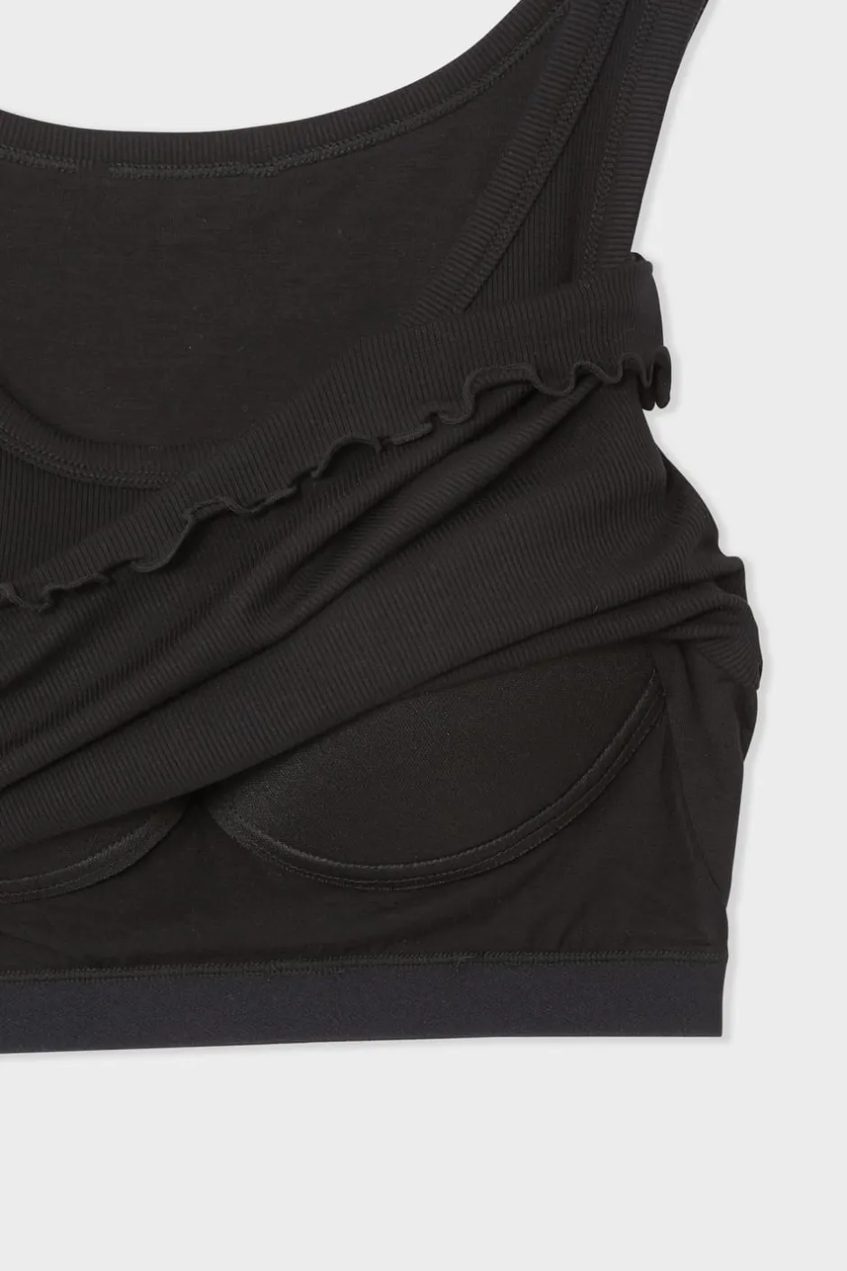 ETAM Cuello Redondo|Tops Sin Mangas|Camiseta sin mangas con sujetador integrado NEGRO