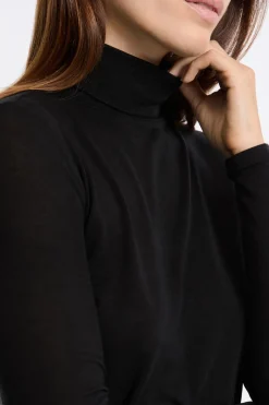 ETAM Cuello Alto|Colección Térmica|Camiseta térmica de cuello alto con cashmere NEGRO