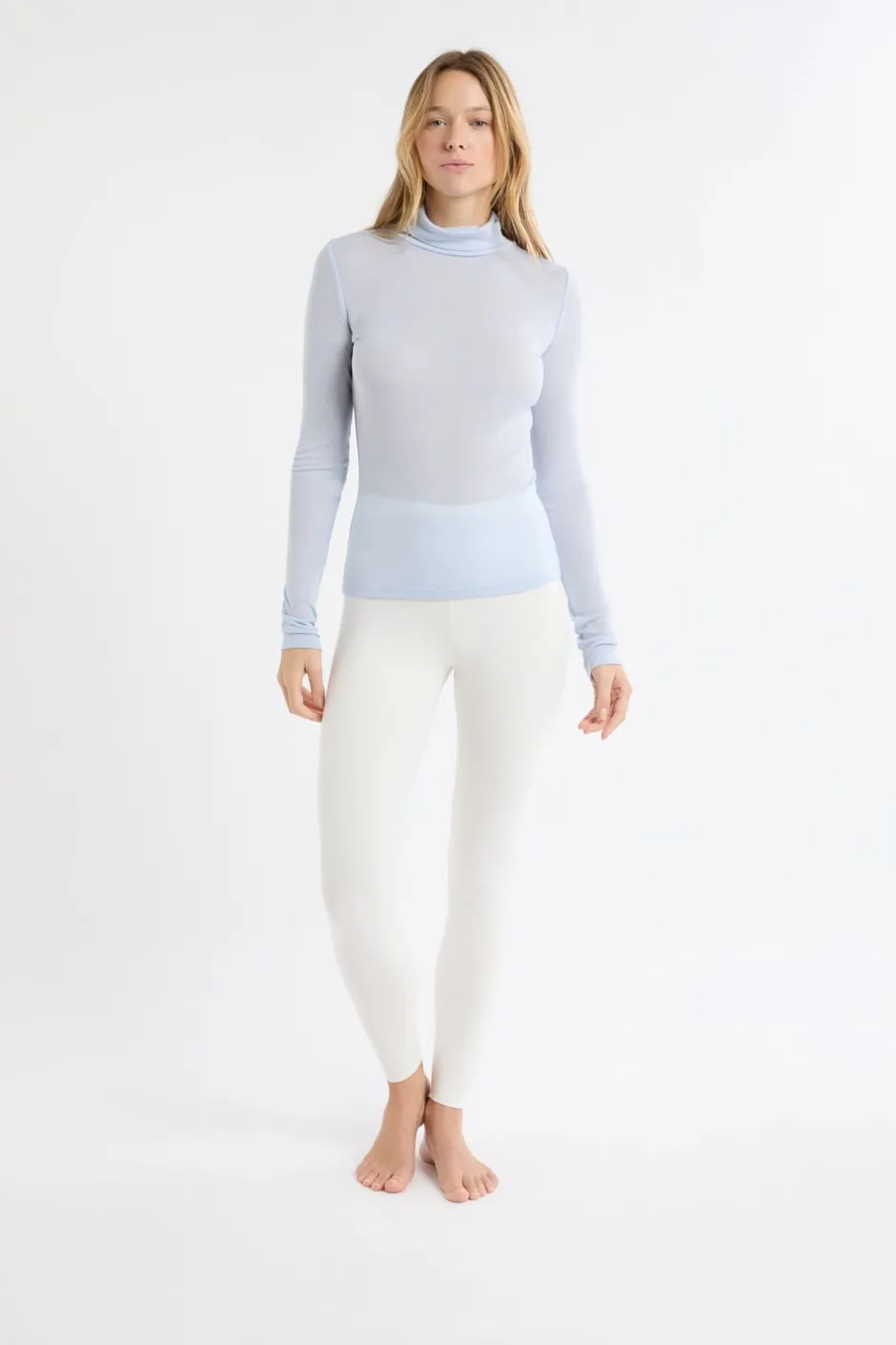 ETAM Cuello Alto|Colección Térmica|Camiseta térmica de cuello alto con lana AZUL OSCURO