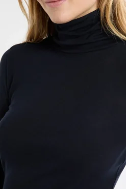 ETAM Cuello Alto|Colección Térmica|Camiseta térmica de cuello alto con lana AZUL NOCHE