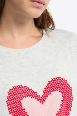 ETAM Los Pijamas Más Responsables|Camisones Con Manga|Camisón de manga larga de algodón GRIS