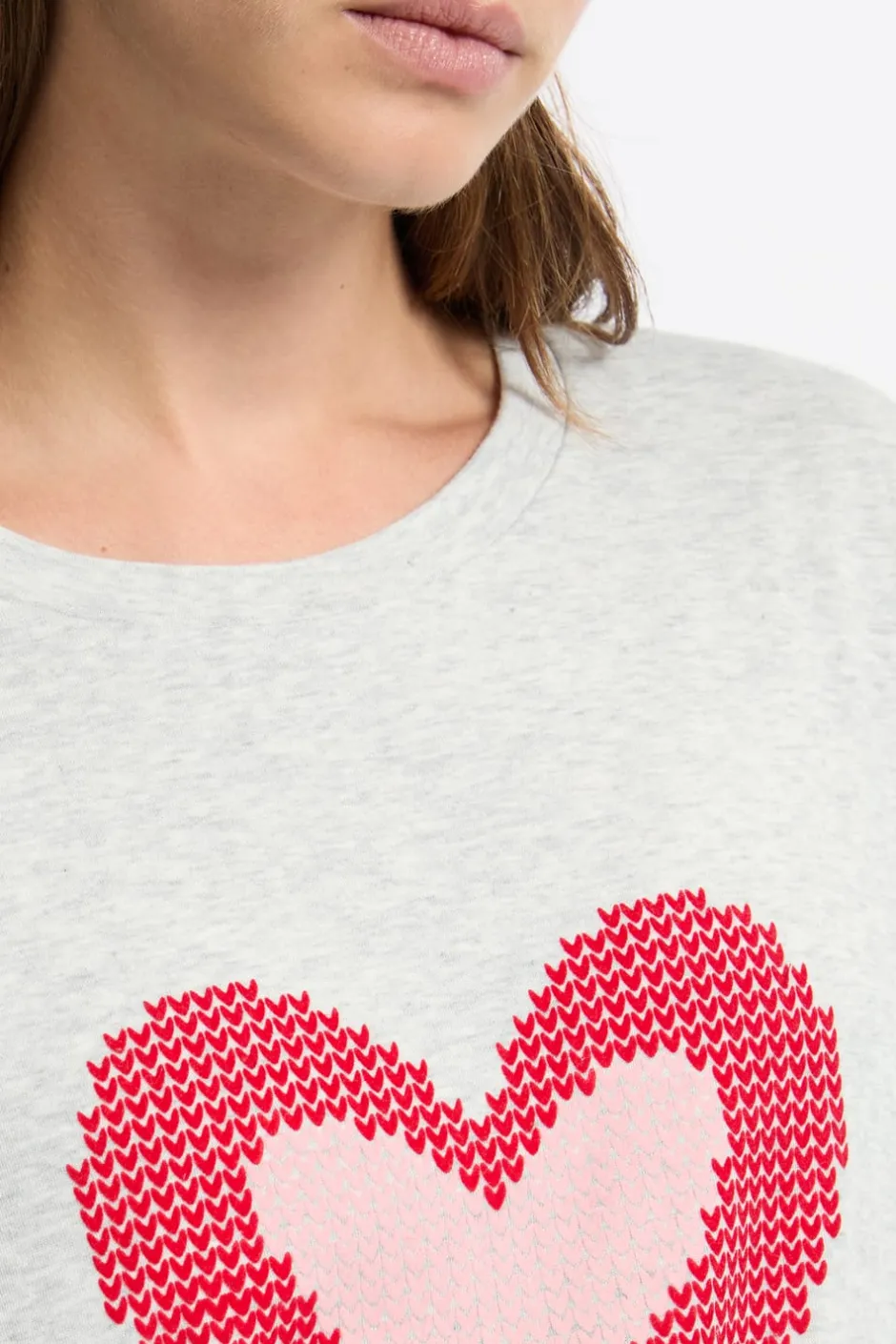 ETAM Los Pijamas Más Responsables|Camisones Con Manga|Camisón de manga larga de algodón GRIS